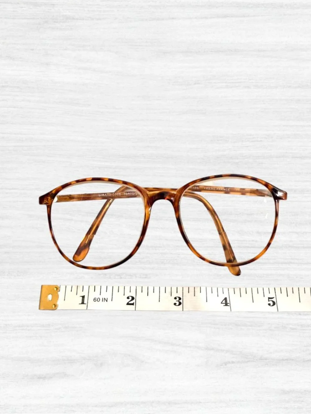 Vintage Girard 5966 Tortoise Eyeglass Frames France 53-17-135 Retro Optical